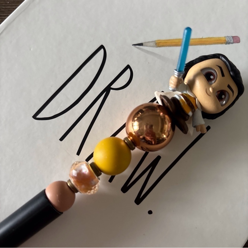 Disney Doorables: Star Wars: Jedi Master Sol handmade beaded pen